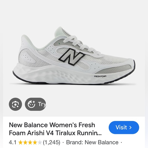 LIKE NEW! New Balance • Fresh Foam Arishi v4 TIRALUX White Grey Running Shoes - Picture 4 of 14